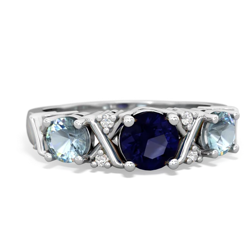 sapphire-aquamarine timeless ring