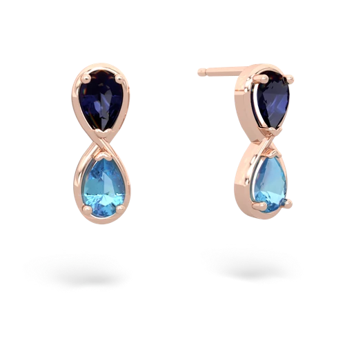 sapphire-blue topaz infinity earrings