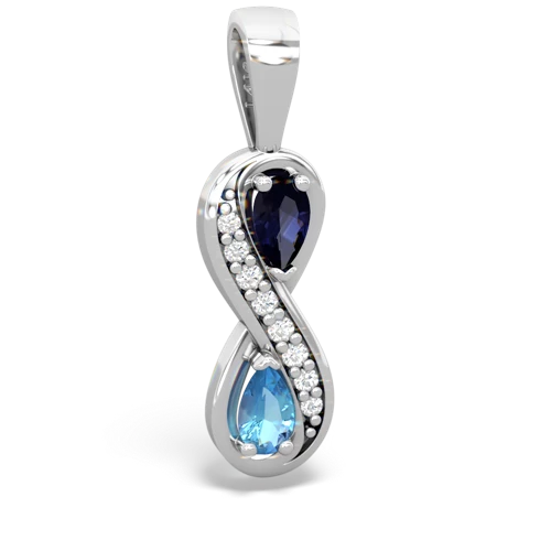 sapphire-blue topaz keepsake infinity pendant