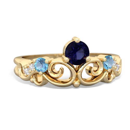 sapphire-blue topaz crown keepsake ring