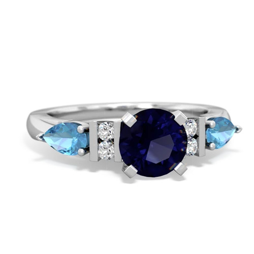 sapphire-blue topaz engagement ring