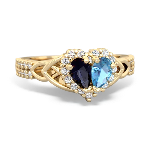 sapphire-blue topaz keepsake engagement ring