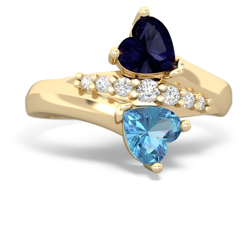 sapphire-blue topaz modern ring