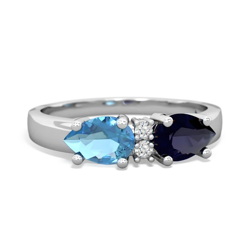 sapphire-blue topaz timeless ring