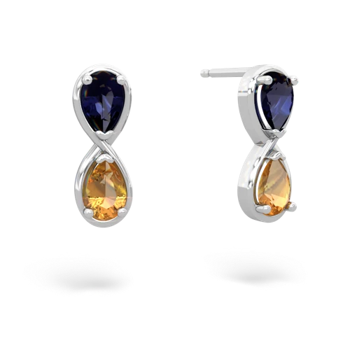 sapphire-citrine infinity earrings
