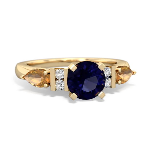 sapphire-citrine engagement ring