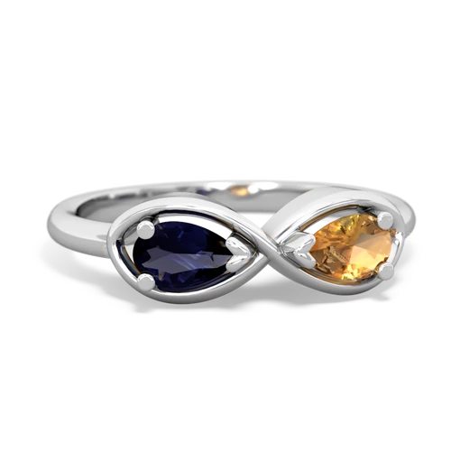 sapphire-citrine infinity ring