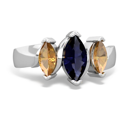 sapphire-citrine keepsake ring