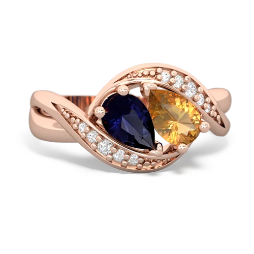 sapphire-citrine keepsake curls ring