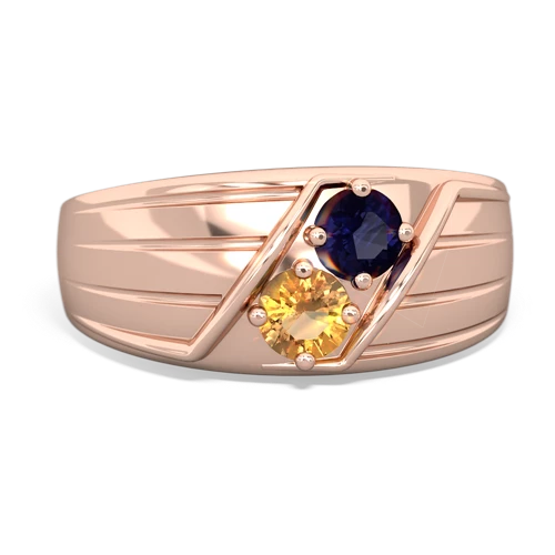 sapphire-citrine mens ring