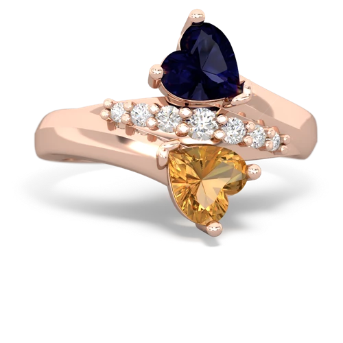 sapphire-citrine modern ring