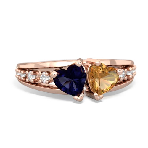 sapphire-citrine modern ring