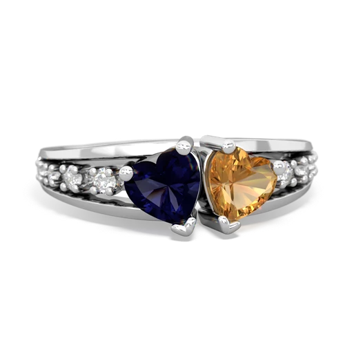 sapphire-citrine modern ring