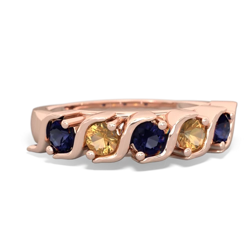 sapphire-citrine timeless ring