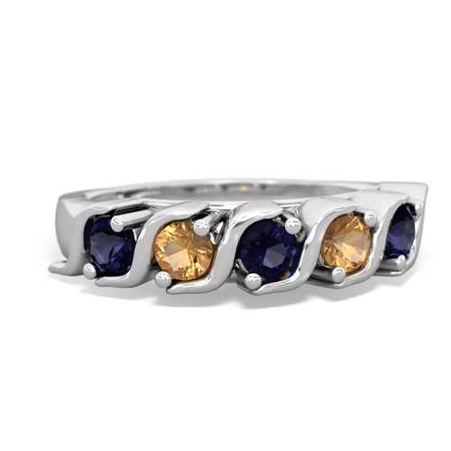 sapphire-citrine timeless ring