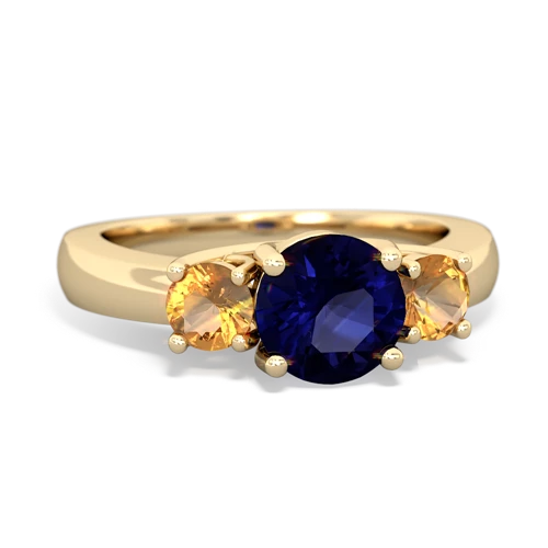 sapphire-citrine timeless ring