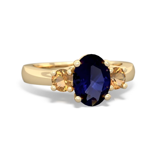 sapphire-citrine timeless ring