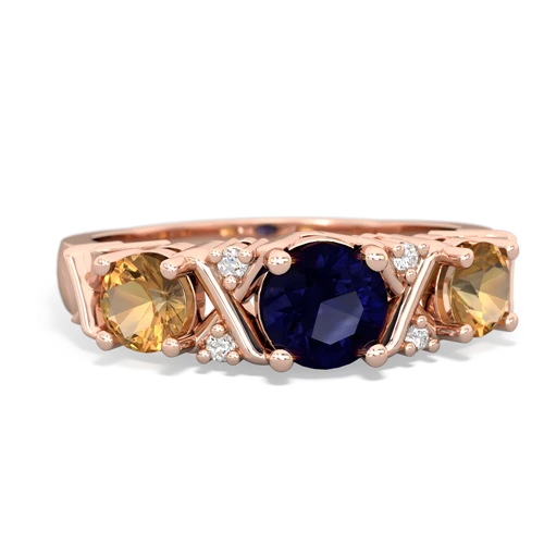 sapphire-citrine timeless ring