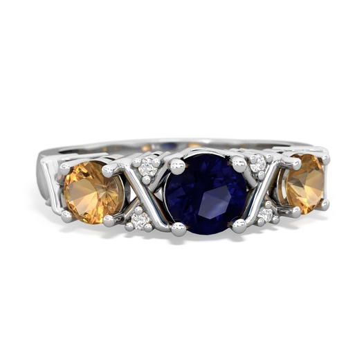 sapphire-citrine timeless ring