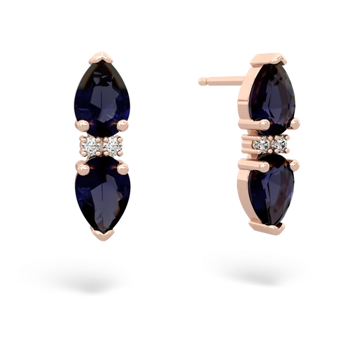 sapphire bowtie earrings