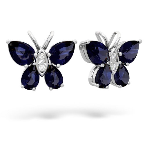 sapphire butterfly earrings