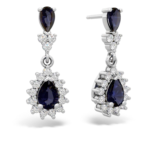 sapphire dangle earrings