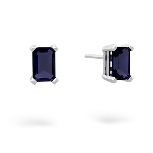 sapphire emerald cut stud earrings