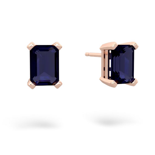 sapphire emerald cut stud earrings