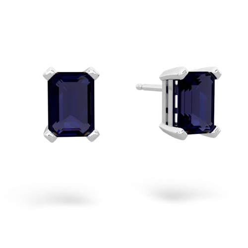 sapphire emerald cut stud earrings