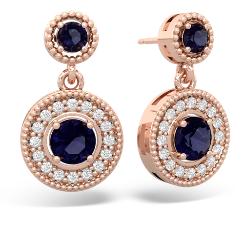 sapphire halo earrings