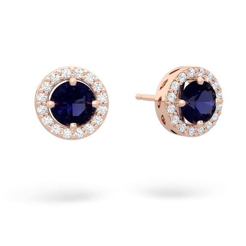 sapphire halo earrings