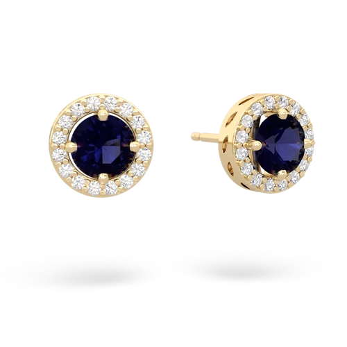 sapphire halo earrings