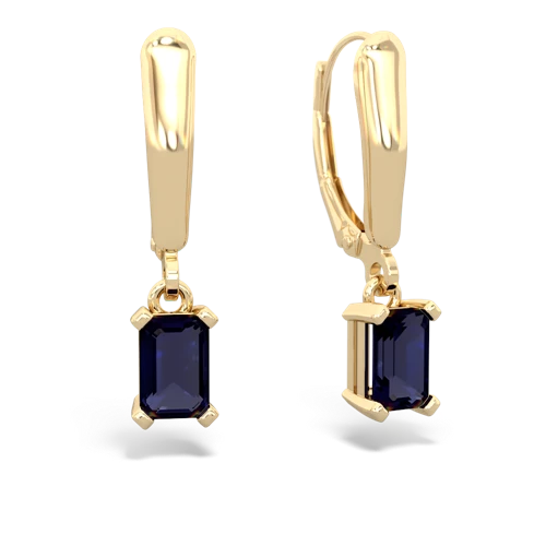 sapphire lever-back earrings