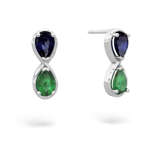 sapphire-emerald infinity earrings