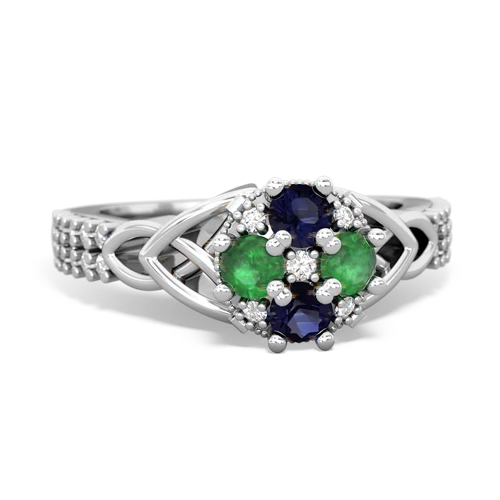 sapphire-emerald engagement ring