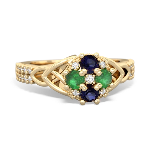 sapphire-emerald engagement ring