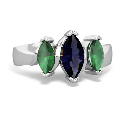 sapphire-emerald keepsake ring
