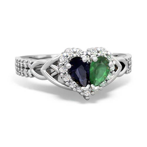 sapphire-emerald keepsake engagement ring