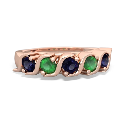 sapphire-emerald timeless ring