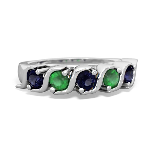 sapphire-emerald timeless ring