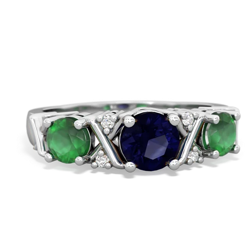 sapphire-emerald timeless ring