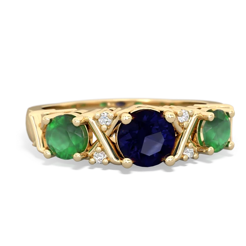 sapphire-emerald timeless ring