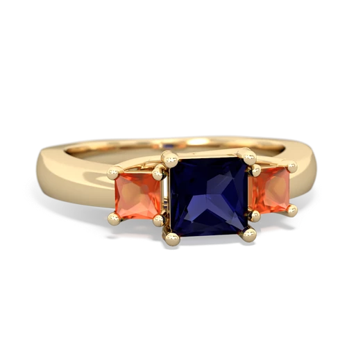 sapphire-fire opal timeless ring