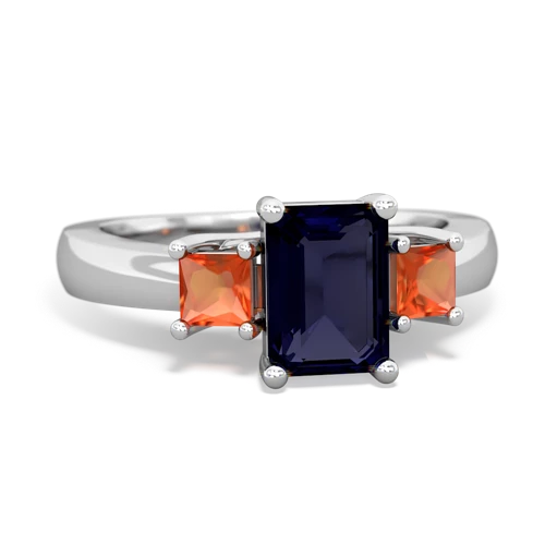 sapphire-fire opal timeless ring