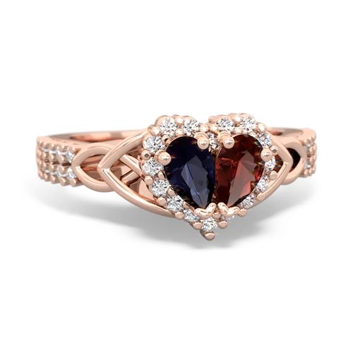 sapphire-garnet keepsake engagement ring