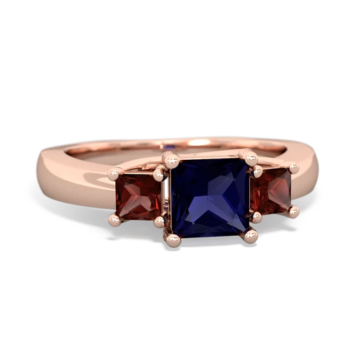 sapphire-garnet timeless ring