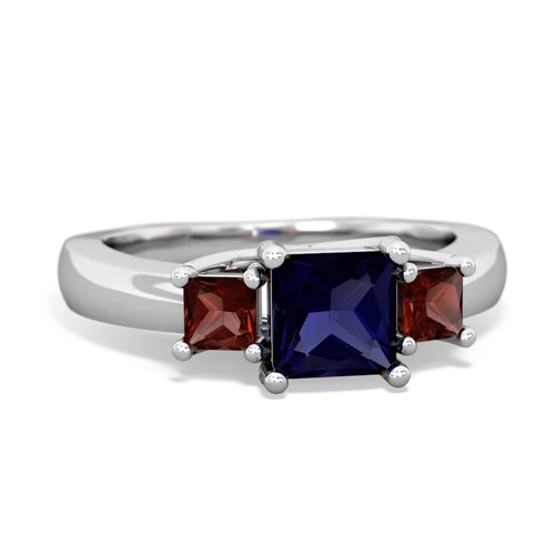 sapphire-garnet timeless ring