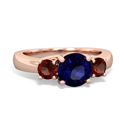 sapphire-garnet timeless ring