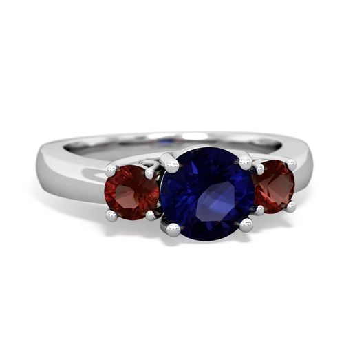 sapphire-garnet timeless ring