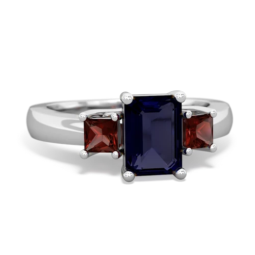 sapphire-garnet timeless ring